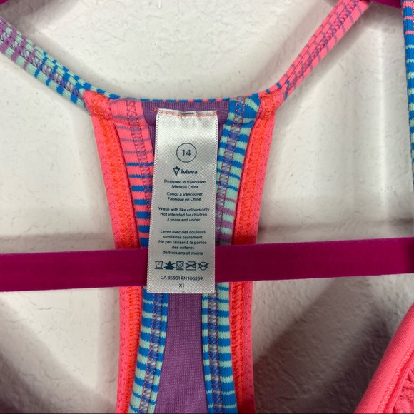 Ivivva by Lululemon Athletic Girls Tank Top Size 14 - Picture 4 of 5